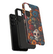 Day of The Dead Phone Flower Phone Case, Sugar Skull - Tough Case for Samsung Galaxy S25 S24 S23 S22 S21