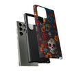 Day of The Dead Phone Flower Phone Case, Sugar Skull - Tough Case for Samsung Galaxy S25 S24 S23 S22 S21