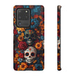 Day of The Dead Phone Flower Phone Case, Sugar Skull - Tough Case for Samsung Galaxy S25 S24 S23 S22 S21