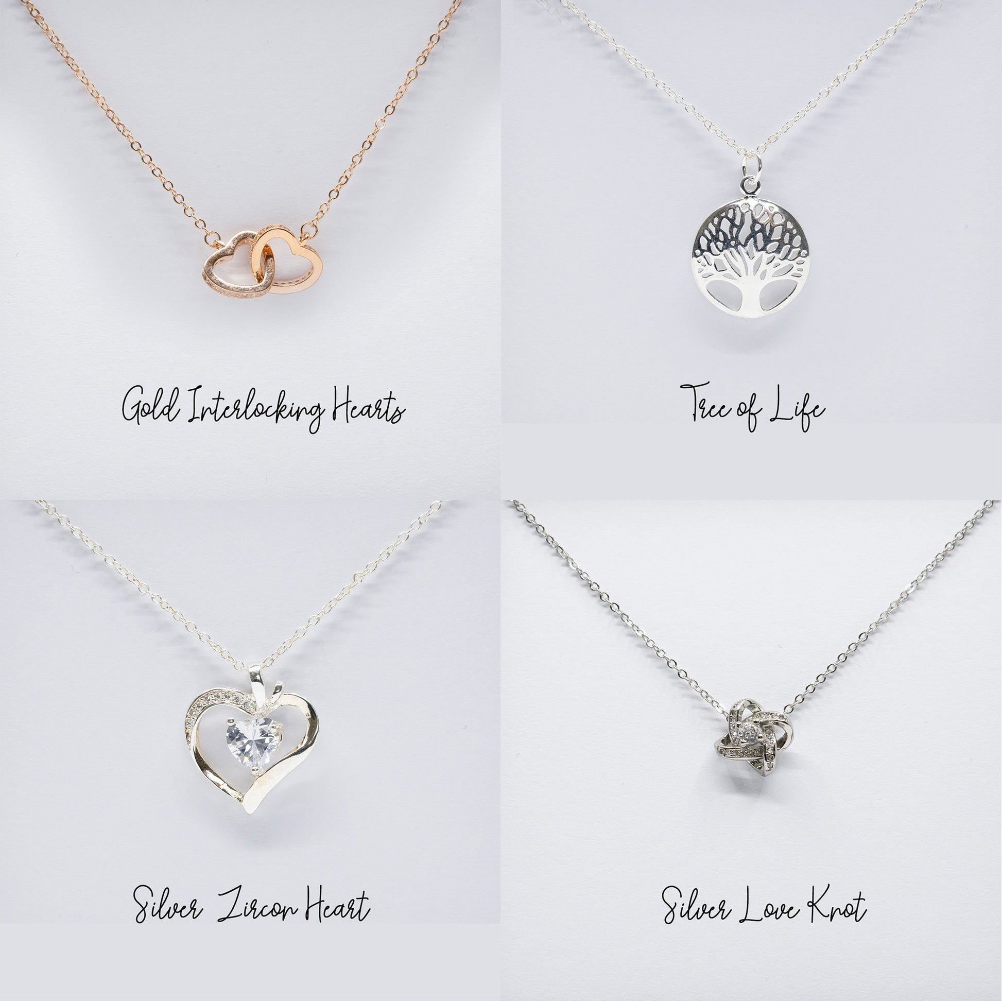 Gift For Sister - Beautiful Silver Necklace - Personalised Message Card