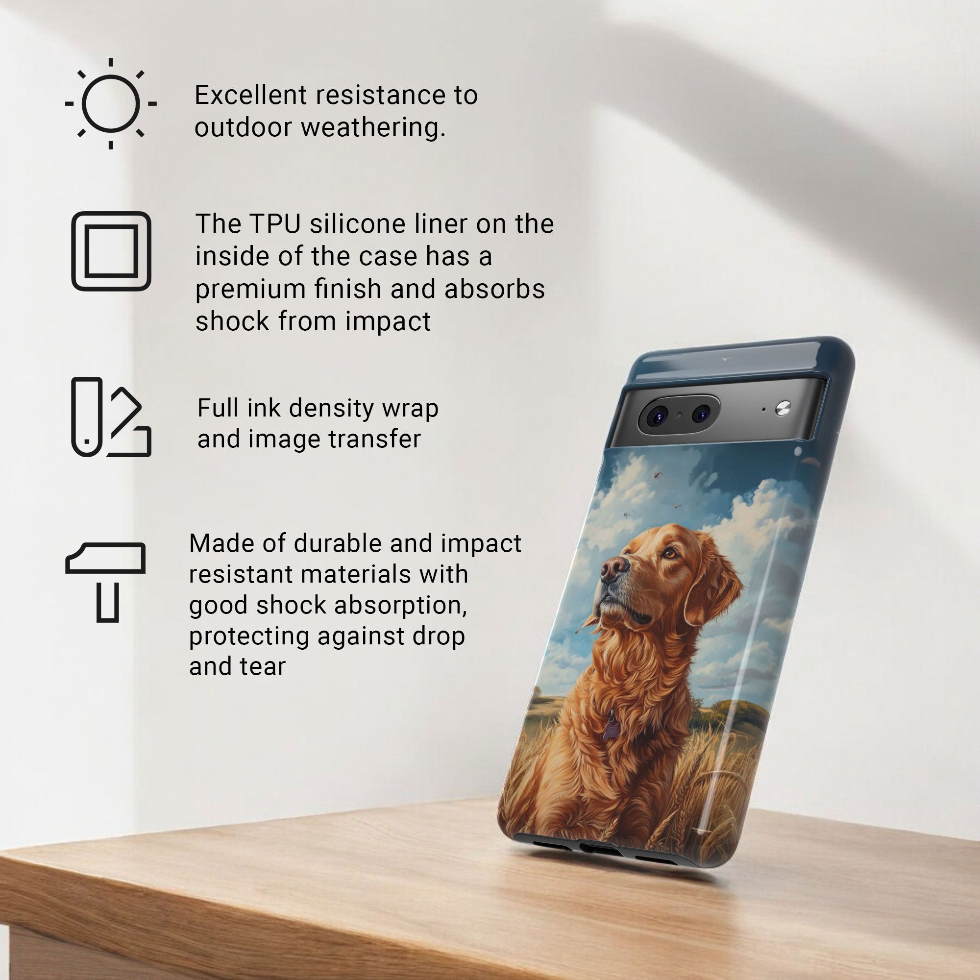 Golden Retriever Phone Case - Golden Retriever Gifts - Tough Case For Google Pixel 9 Pro XL, Pixel 8 Case Pixel 7 6 5 4 3