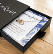 Gift For Granddaughter- Interlocking Heart Necklace - Personalised Message Card