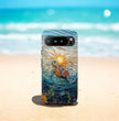 Sea Turtle Phone Case, Paper Quilling Design, Stained Glass Look - Tough Case for Google Pixel 9 Pro XL, Pixel 8 Case Pixel 7 6 5
