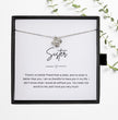 Gift For Sister - Beautiful Silver Necklace - Personalised Message Card