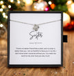 Gift For Sister - Beautiful Silver Necklace - Personalised Message Card