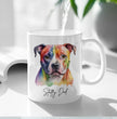 Funny Staffordshire Terrier Coffee Gift Mug - Watercolour Mug