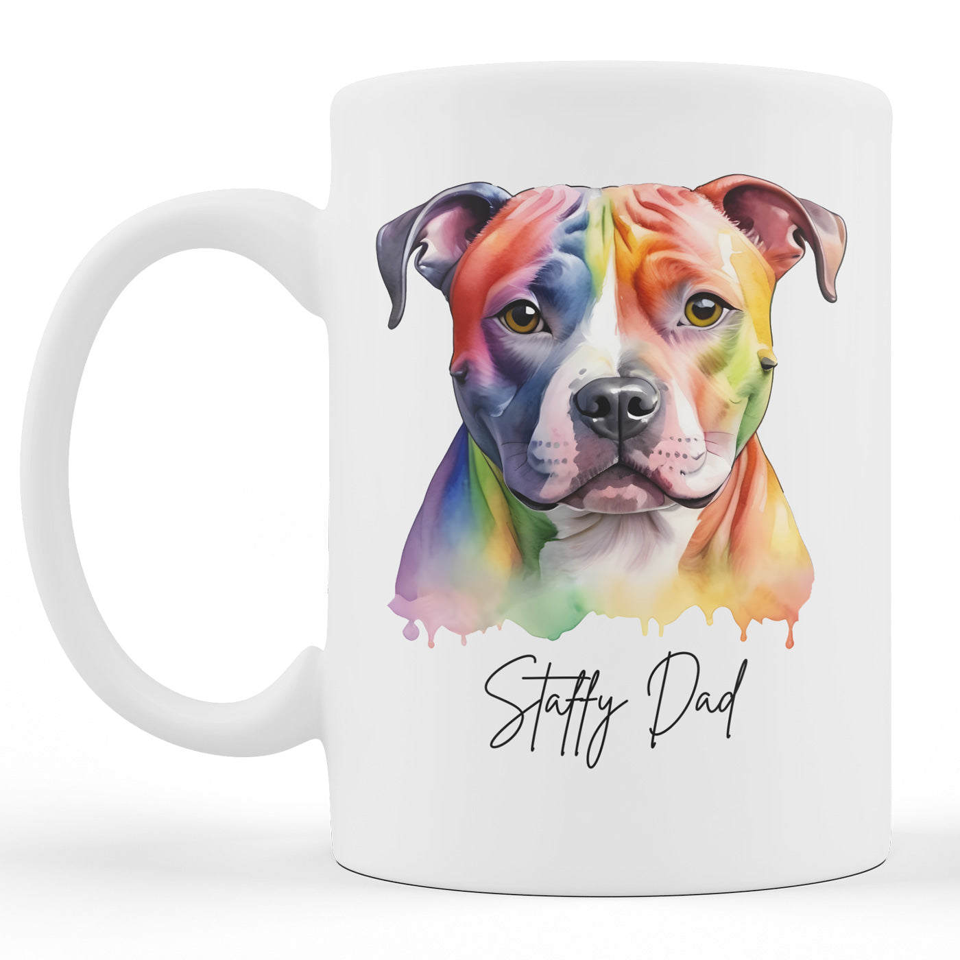 Funny Staffordshire Terrier Coffee Gift Mug - Watercolour Mug