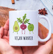 Funny Vegan Coffee Gift Mug - Vegan Wanker - Perfect Gift Idea For Vegan Family & Friends
